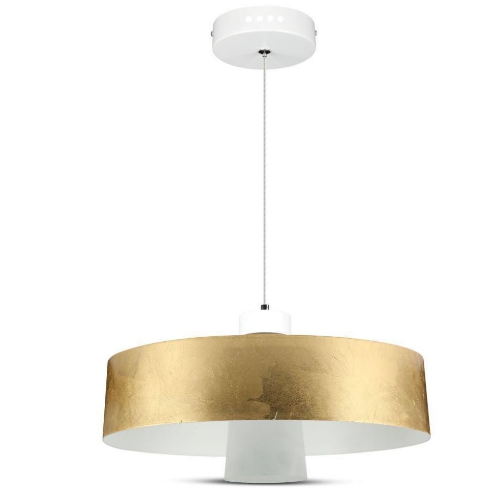 Żyrandol z metalową misą LED 7W, kolor złoty, 4000K