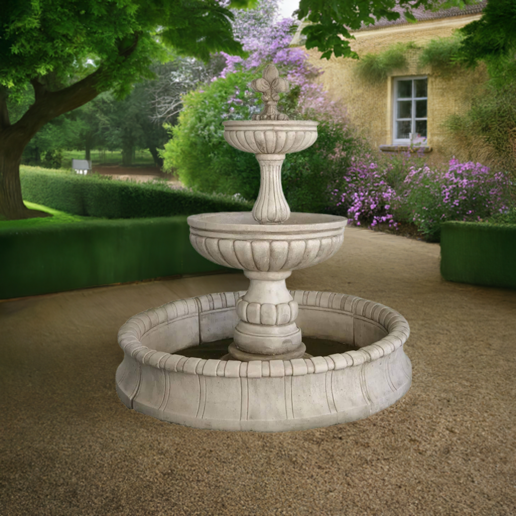 Fontaine classique en béton et pierre du Douro 180x200cm. | Leroy