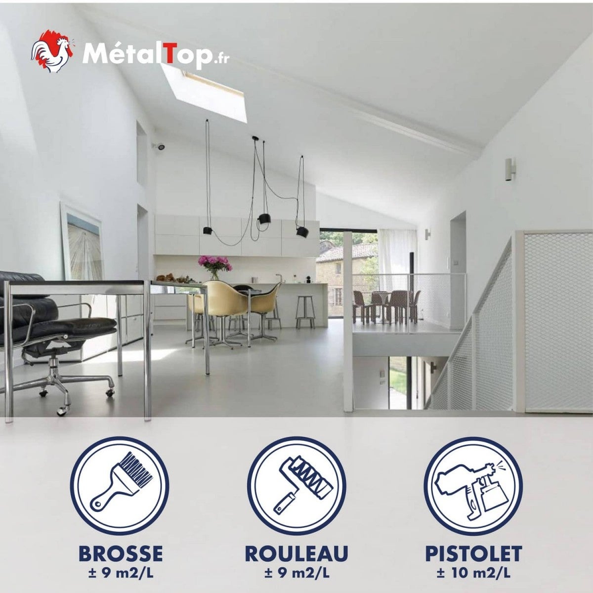 Vernis Mat Beton - Metaltop - Incolore - RAL Incolore - Pot 5L - 5