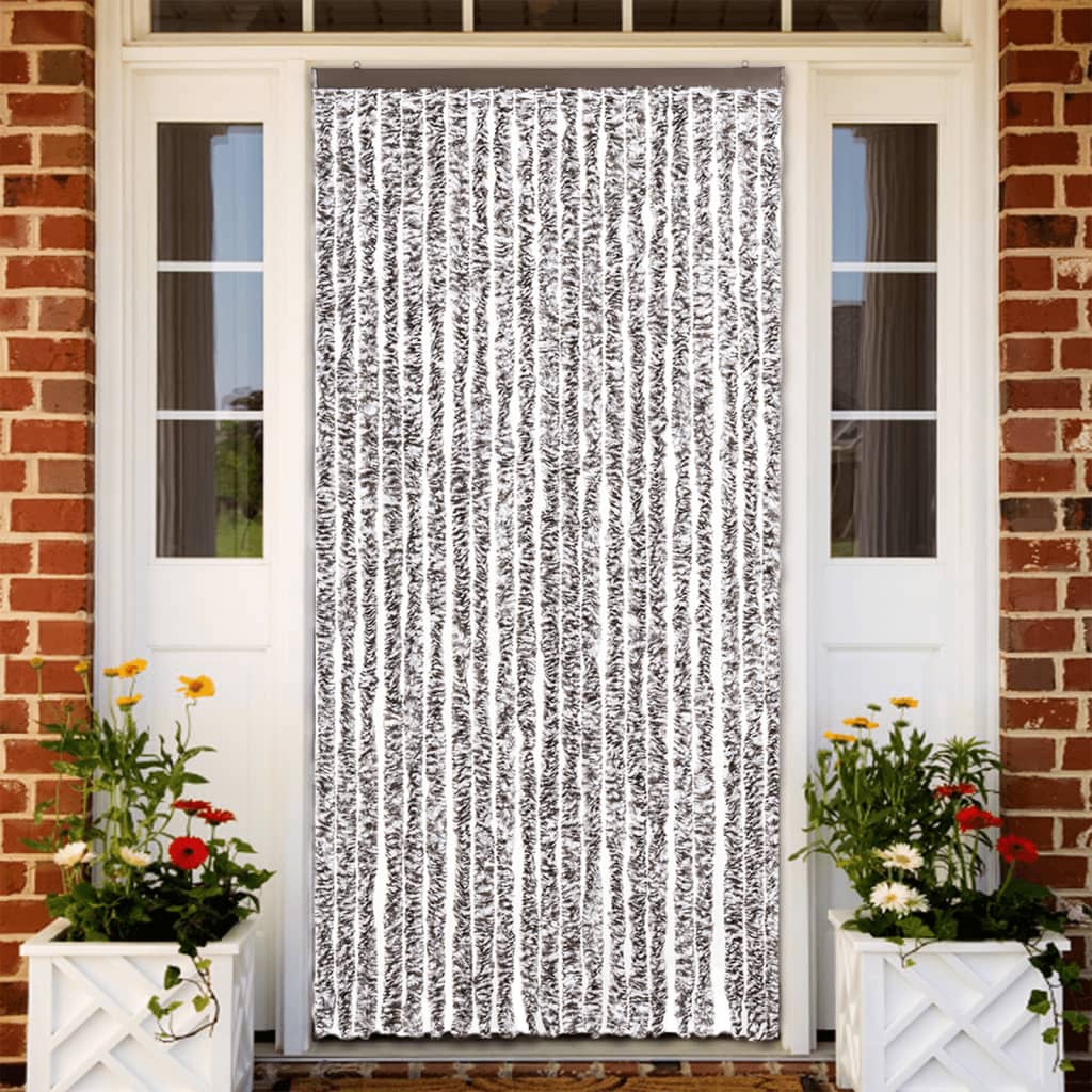 Moustiquaire | Rideau anti-moustique Marron et beige 90x200 cm Chenille CFW15477 - 2