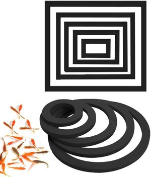 5 Anelli Galleggianti Per Acquario - In Schiuma EVA - Per Piante E Alimentazione Pesci - Nero - Foto 5