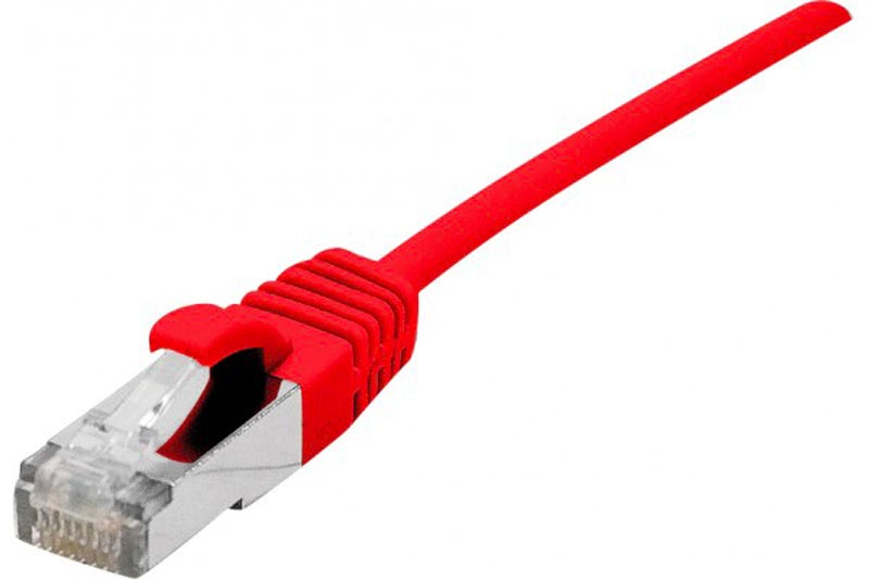 Fin Rouge Câble ethernet cat6a surblindé lsoh ultra fin rouge 50cm CONECTICPLUS ...