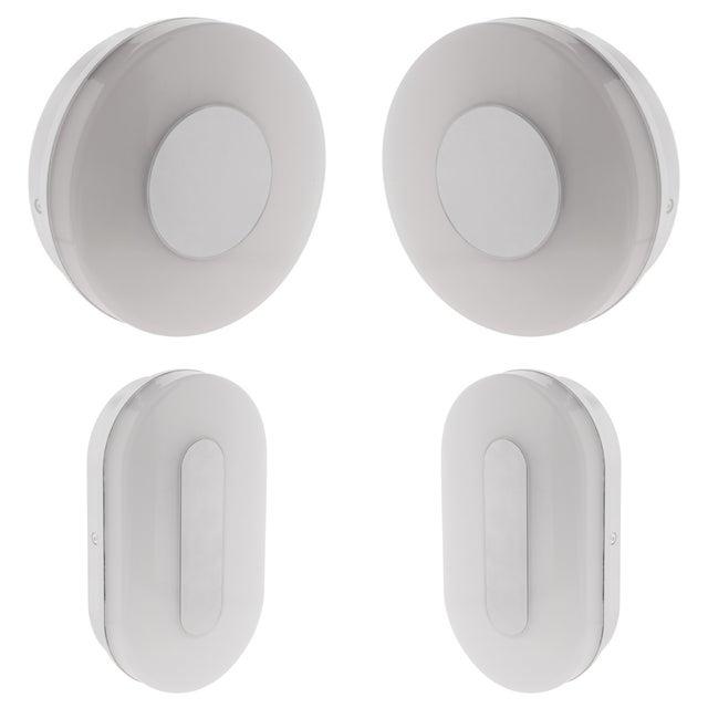 Set de 2 hublots LED 18W ronds et ovales - IP65 - Blanc neutre - Elexity