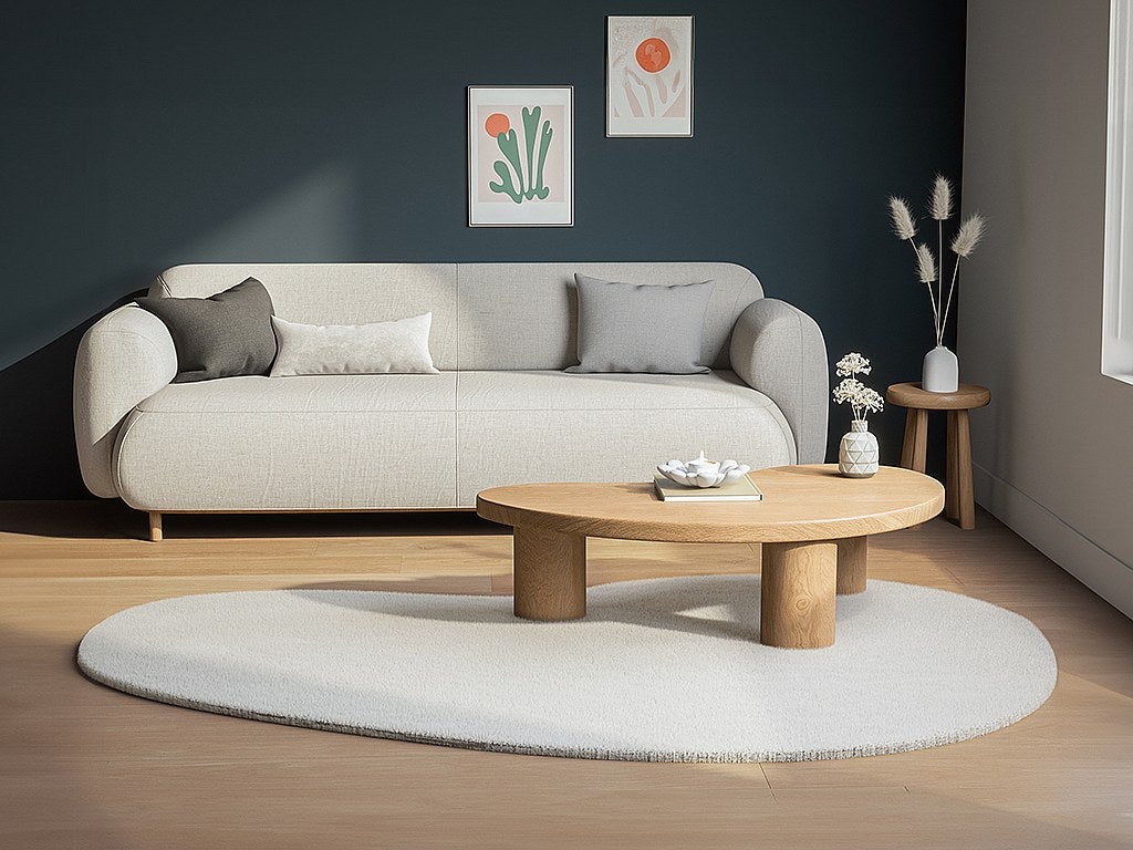Dywan shaggy organiczny z efektem futra - 200 x 300 cm - Beżowy - GIRONA