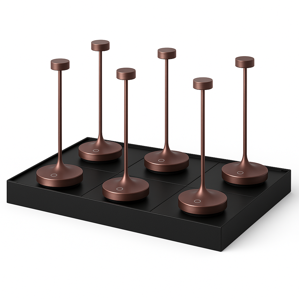 Lampa stołowa RUBY + podstawa ładująca