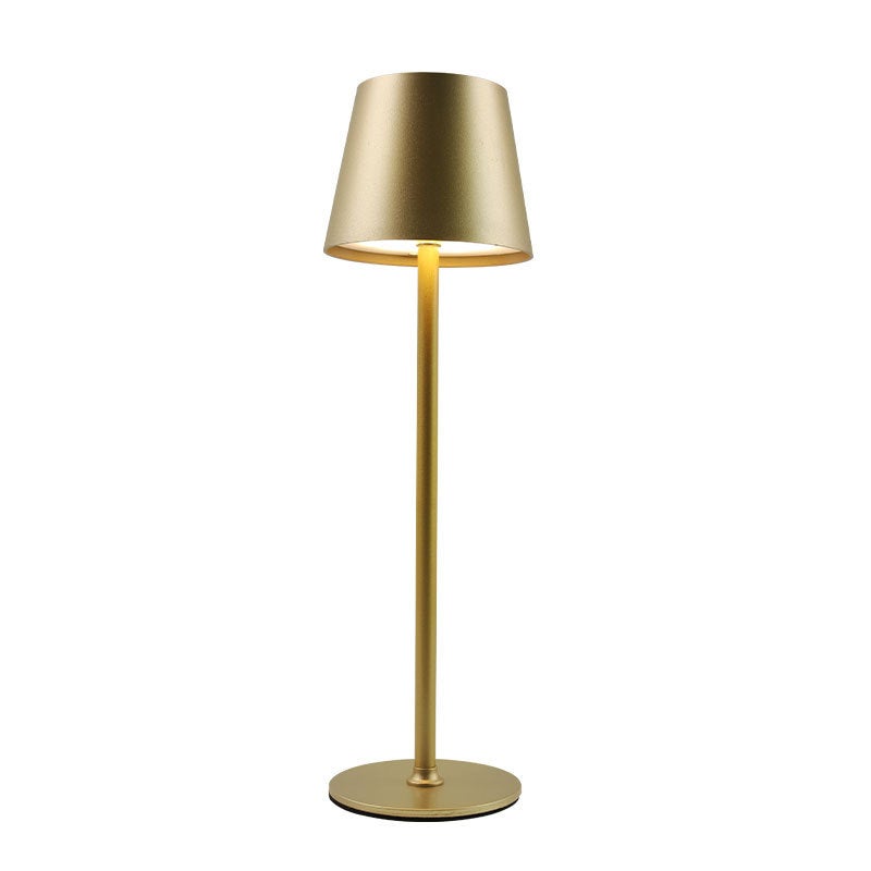 Zestaw 2 bezprzewodowych lamp biurkowych ze ściemniaczem, dotykowe LED 3 kolory, z USB-C, wodoodporność IP54 (złote) [Klasa energetyczna F]