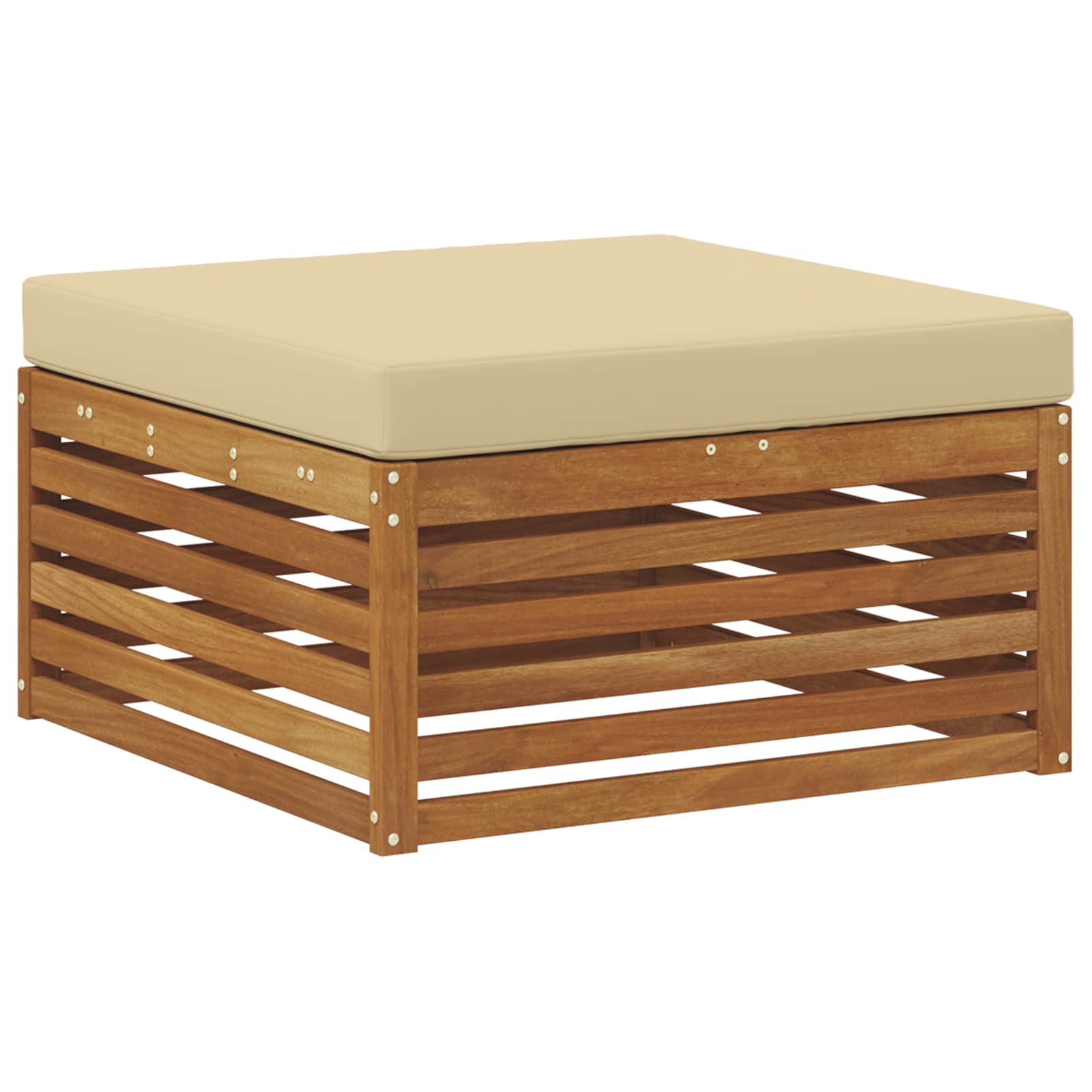 Ensemble de canapés d'extérieur 7 pc naturel et beige - 5