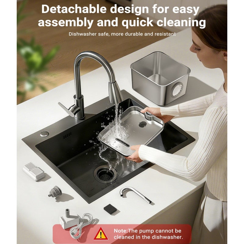 Acier inoxydable Fontaine à eau pour animaux de 2,6 L avec filtration 3 étages, chrome,avec réservoir transparent + 3 filtres + 3 mousses + 1 brosse - 8