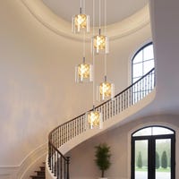 ZMH Sospensione LED Bianco Moderna 58cm - 62W Dimmerabile Telecomando Altezza Regolabile-per Sala Da Pranzo/Soggiorno | Leroy Merlin - Foto 9