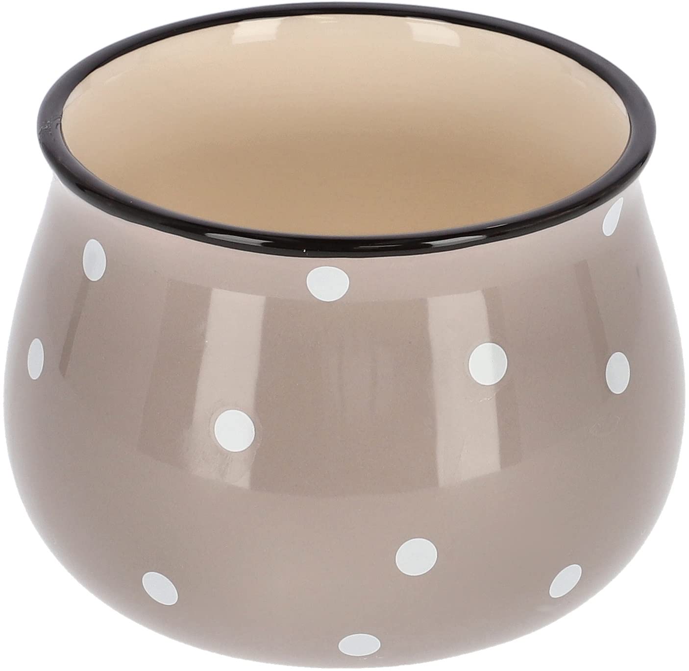 Doniczka osłonka 110mm donica ceramiczna w grochy - KOTARBAU - 5