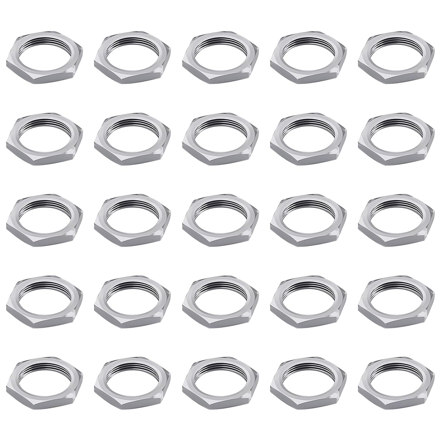 25PCS Écrous Hexagonaux Plats M10x1, Ecrou Hexagonal Bas pour Fixation ...