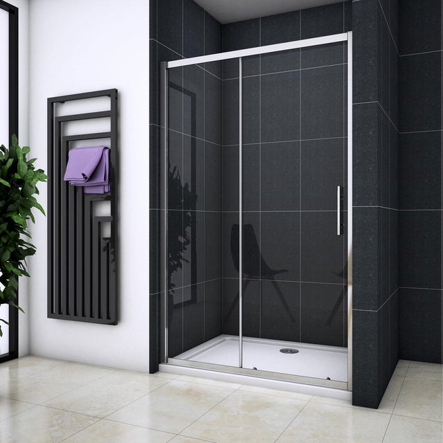 Porte de douche coulissante 110cm en niche Hauteur 190cm porte de douche Océan