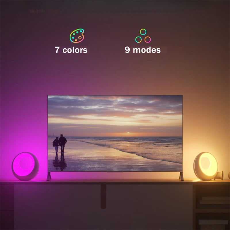 Candeeiro de cabeceira com comando e toque regulável, decoração para quarto de bebé, luz de presença, candeeiro de mesa LED com mudança de cor RGB - 5