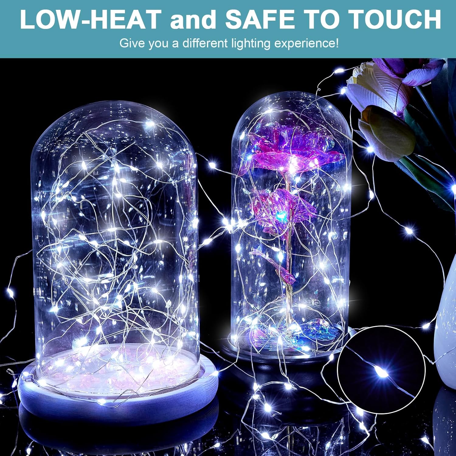 6 Pezzi Di Edera Artificiale Con 10 M 100 Luci A Stringa LED Ghirlanda Sospesa Con Foglie Di Edera Per Decorazioni Di Nozze Finestre Di Casa Decorazioni Per Esterni - 5