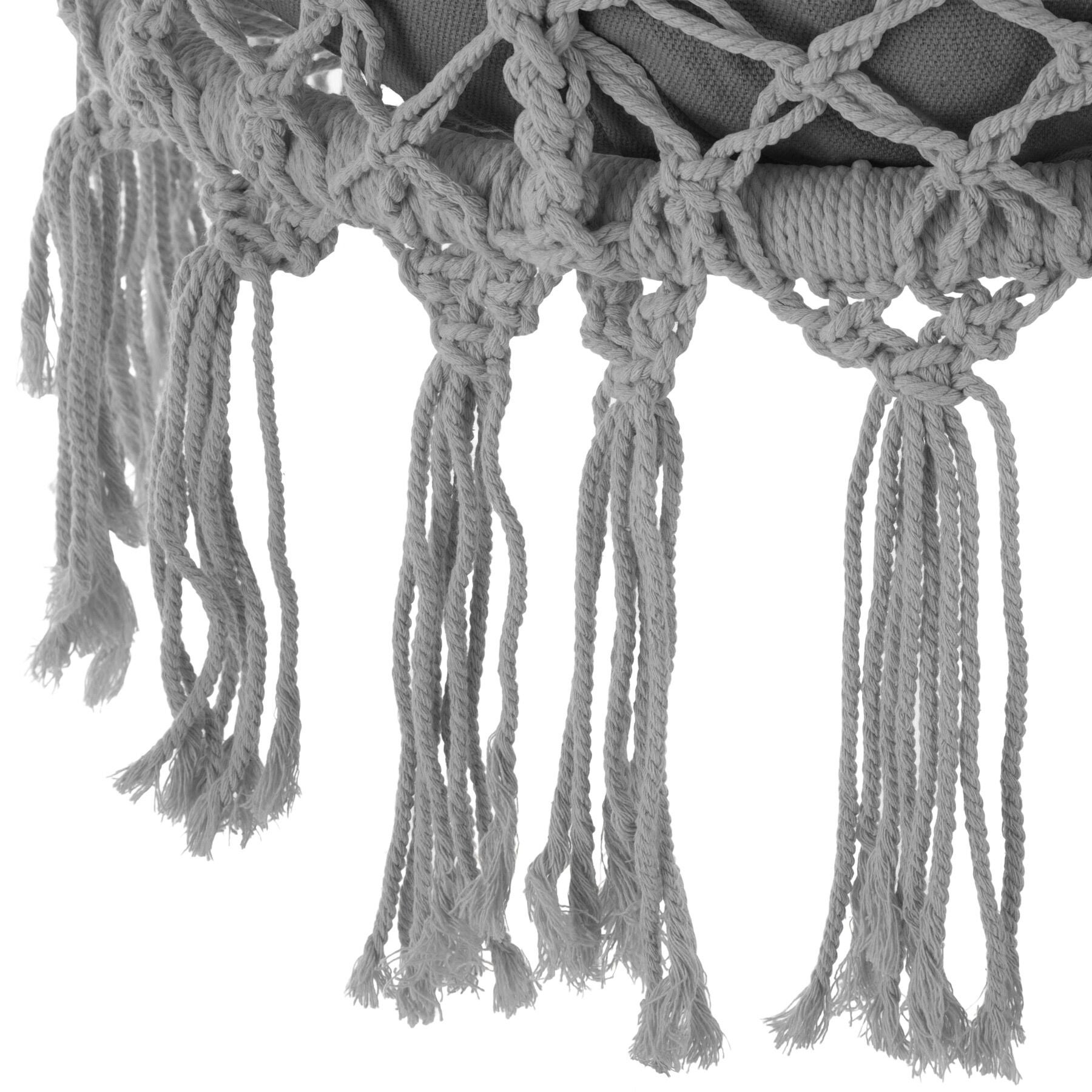 Tectake Fauteuil suspendu Samira - gris - 8