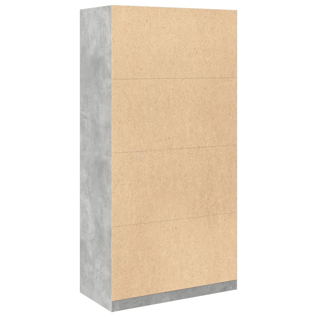 Armário de compensado cinza concreto 100x50x200 cm - COMFORTXL - 6