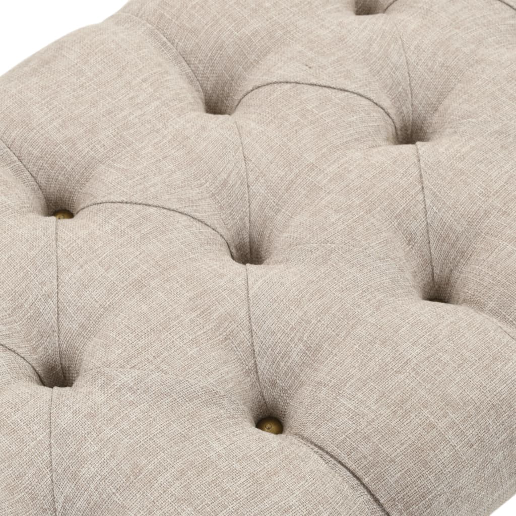 Banc de rangement Bois massif et tissu 103 x 51 x 44 cm - 6