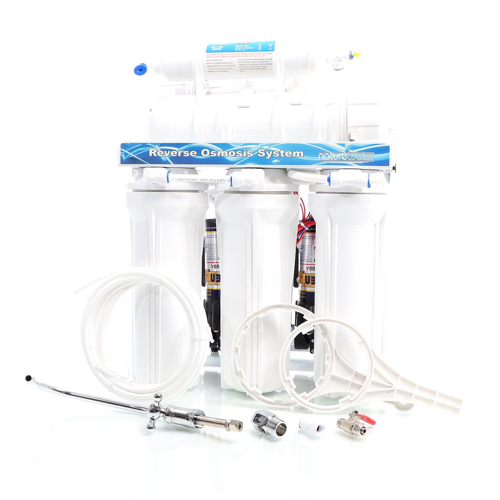 NW-RO400-E2 Système d'Osmose Inverse (RO) à 5 étapes – 1500 l/jour 400 GPD – avec pompe booster – Montage mural, Sous évier – Osmoseur… Naturewater... - 7