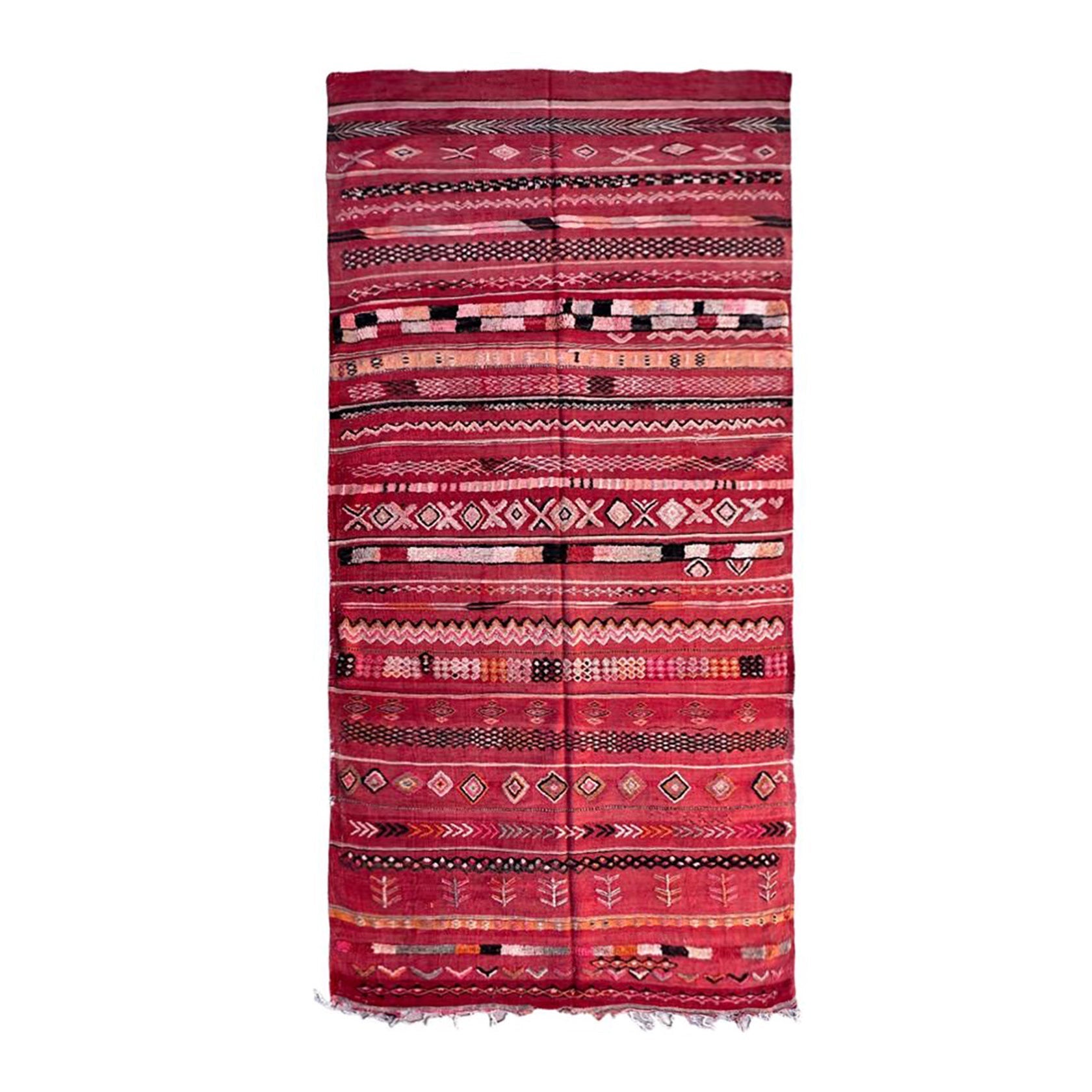 Tapis berbère Kilim n°3305 - Crème - 293 x 210 cm