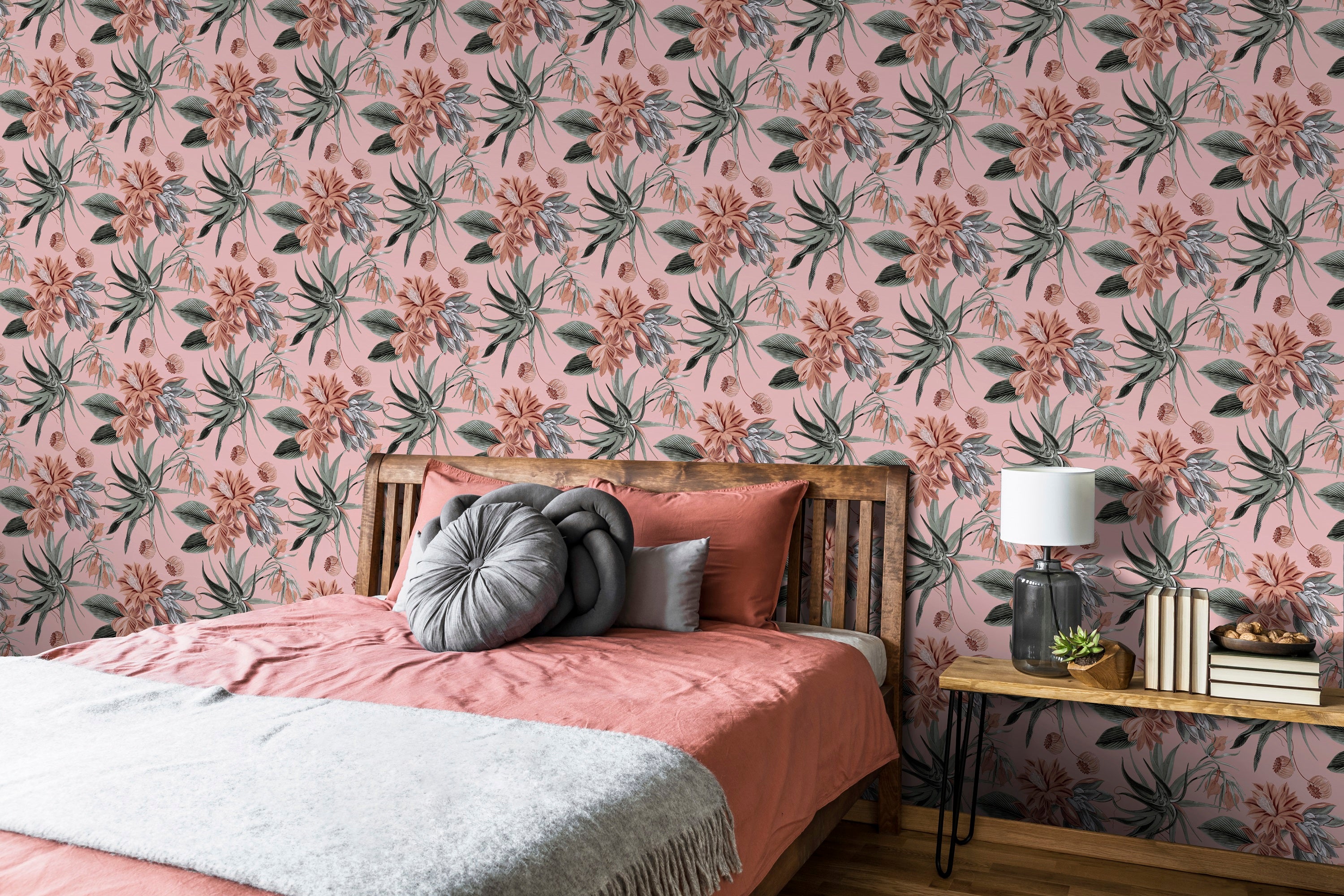 Papier peint intissé Flowers Pink 1005 x 52cm Rose | Leroy Merlin