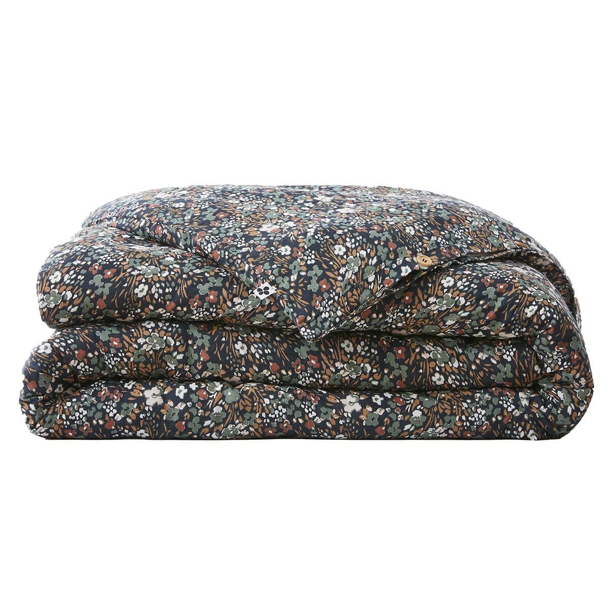 Housse De Couette 260x240cm En Gaze De Coton Motif Liberty - Bohème, 100% Coton, Lavable 40°C, Sans Repassage