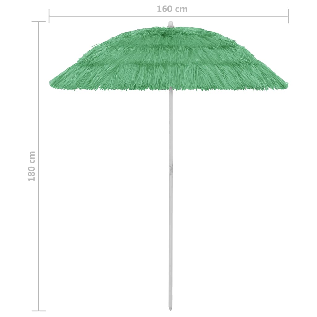 Parasol de plage Vert 180cm - 8