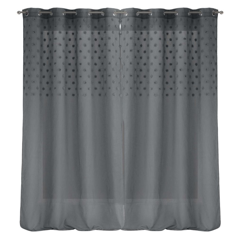 Voilages Courts En Tulle Motif étoiles Et Lune - Lot De 2 - 1x1,3 M - Argenté Ou Doré - Décoration Chambre Et Salon