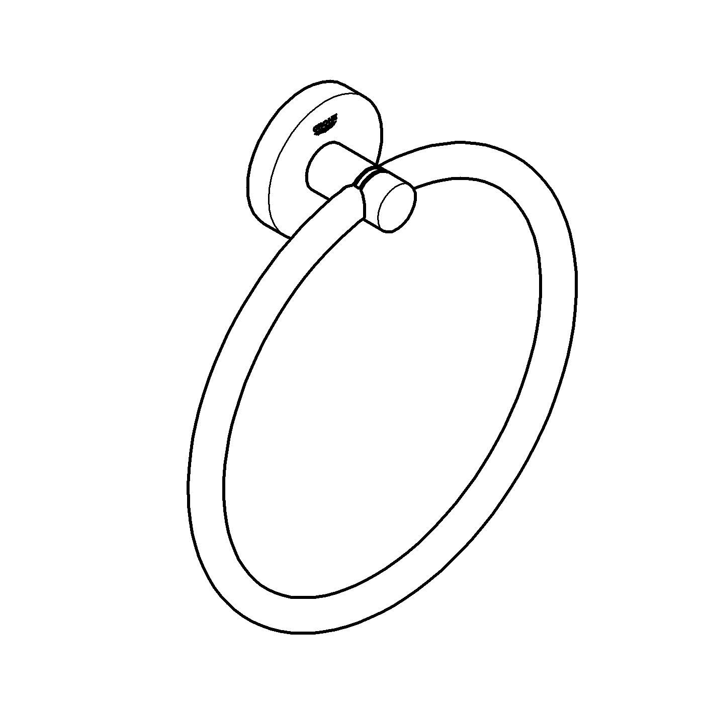 Toalheiro de paredeStart cromada brilhante 7,8x19,3 cm - 6