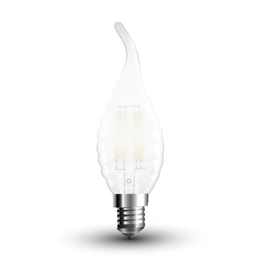 Lampadina a filamento LED da 4 W E14, tipo candela, opaca, VT-1923 - 6000 K - 2