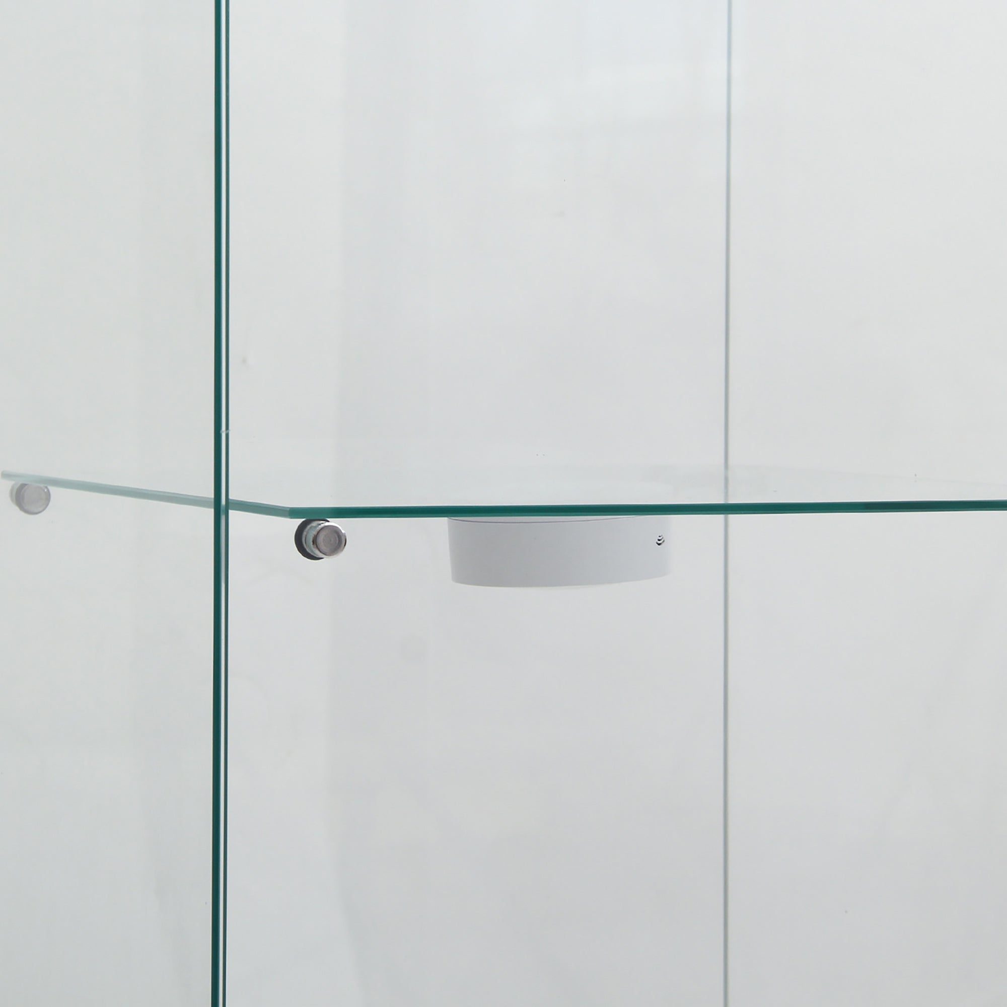 Vitrine d'Exposition en Verre Trempé 3 Étagères - Blanc avec Éclairage- Grand Capacité & Sécurité Renforcée - COZY - Moderne & épuré - 6