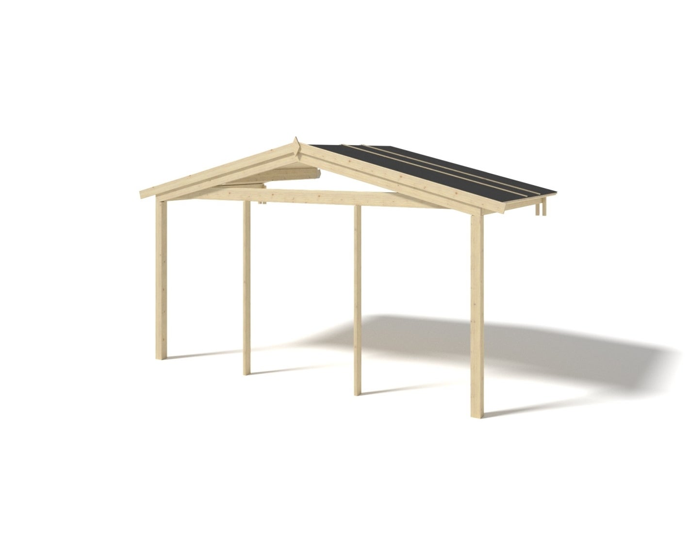 Zadaszenie werandy tarasu domku ALTANKA - 4x3 m, drewniane, DOM618, 1szt.