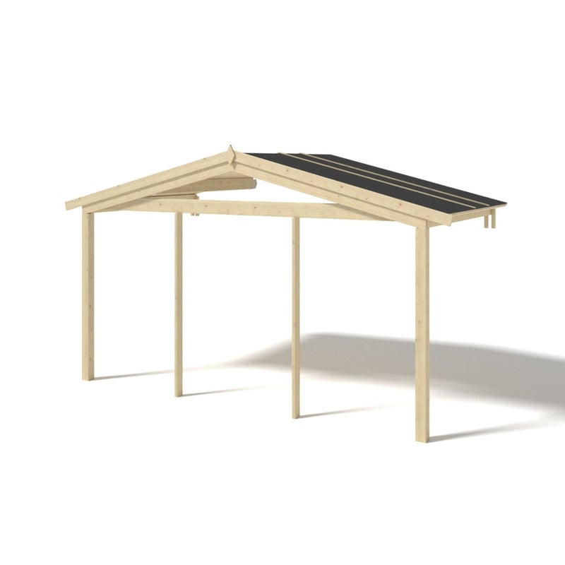 Zadaszenie werandy tarasu domku ALTANKA - 4x3 m, drewniane, DOM618, 1szt.