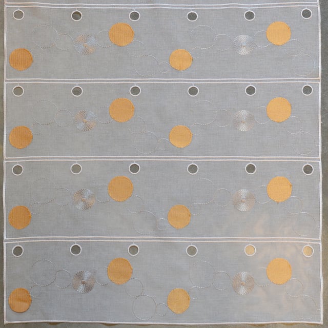 Modulable brodé motif pois - Jaune - 45x120 cm - Polyester