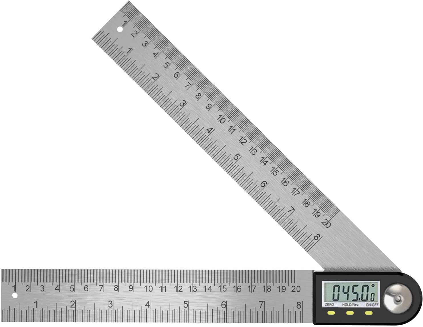 Cyfrowy kątomierz 0-360° Cyfrowy inklinometr ze stali nierdzewnej Kątownik z wyświetlaczem LCD do obróbki drewna, budownictwa, napraw