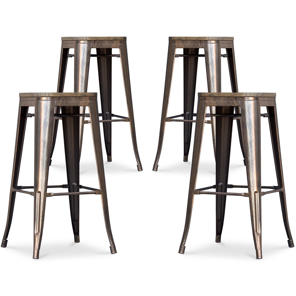 Tabourets de bar élégants en métal pour cuisine et salon