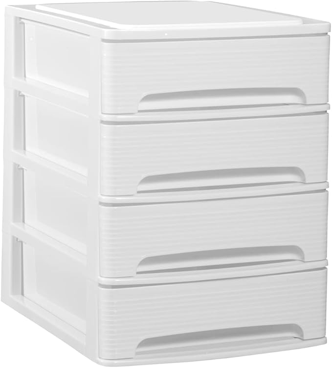 COM-FORT HOUSE Cajonera Apilable de Plástico Modelo Lineas