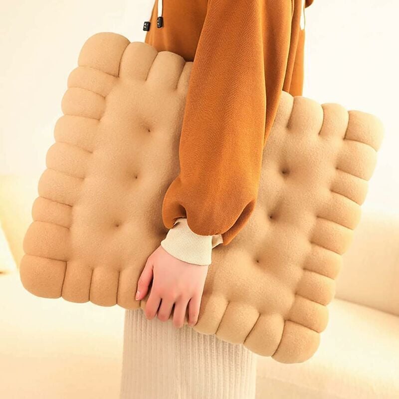 (Bege) Linda almofada retangular imitando cor biscoito para assentos, pisos, bares e salas de jogos! - 2