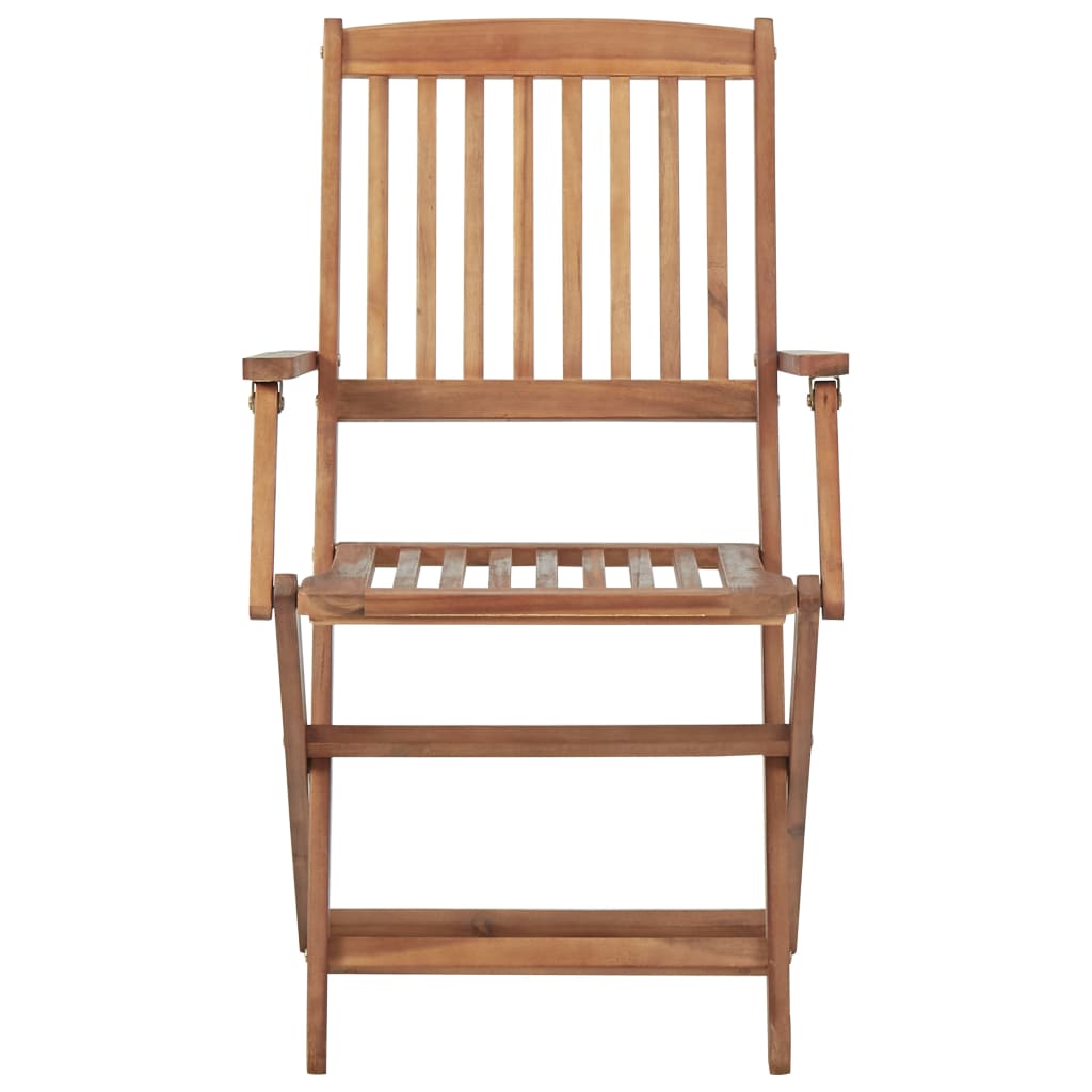 Chaises pliables de jardin 2 pcs avec coussins Bois d'acacia 52 - 4