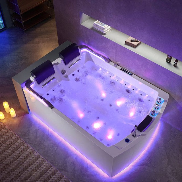 Baignoire balnéo Nautilus Inox DUO Droit 70 jets