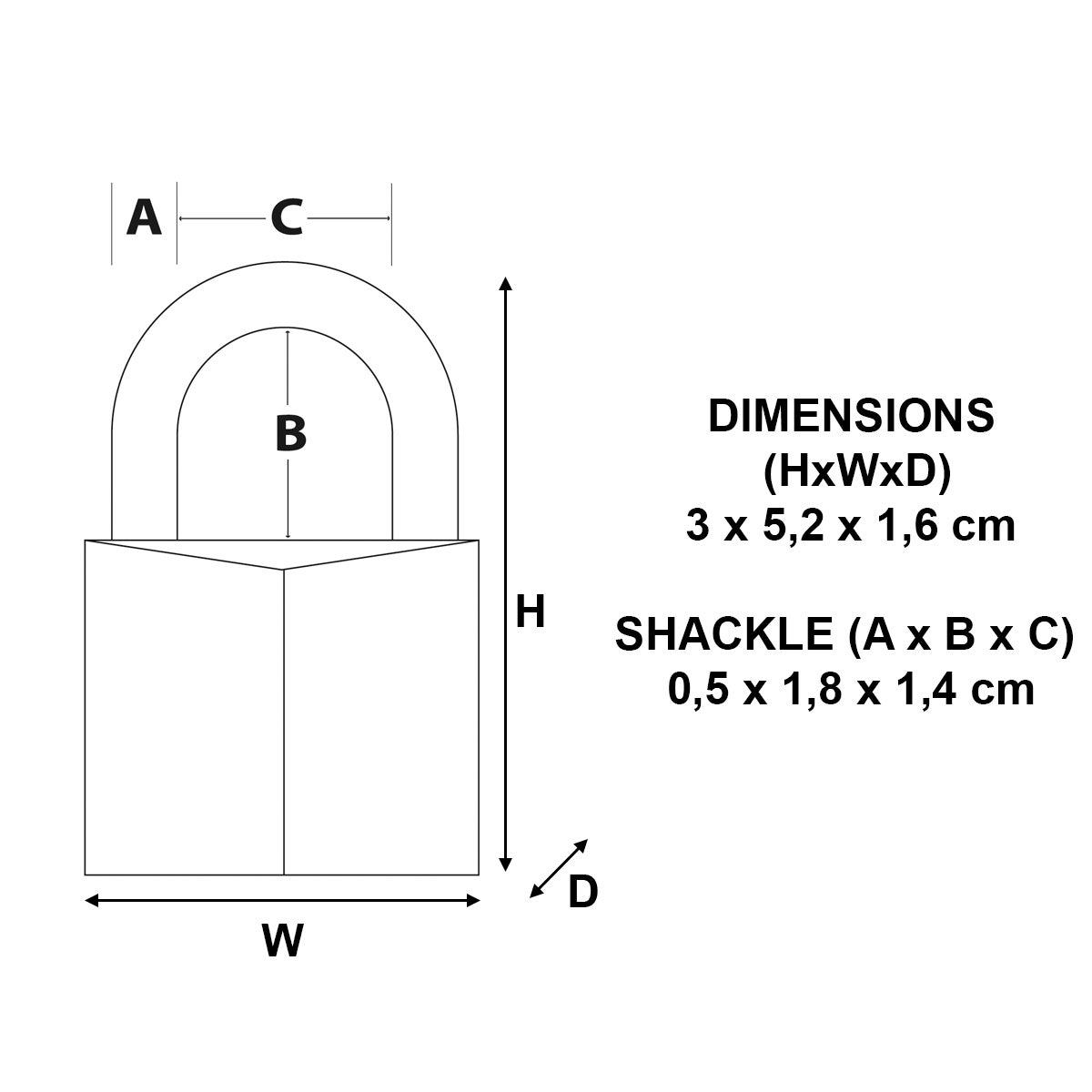 Cadenas Aluminium Massif - 4