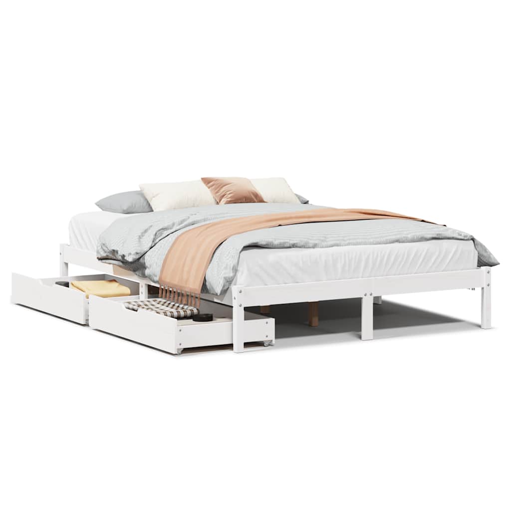 Łóżko Drewniane Rama Łóżka Sofa Biała Do Sypialni Pokoju 140x190 cm