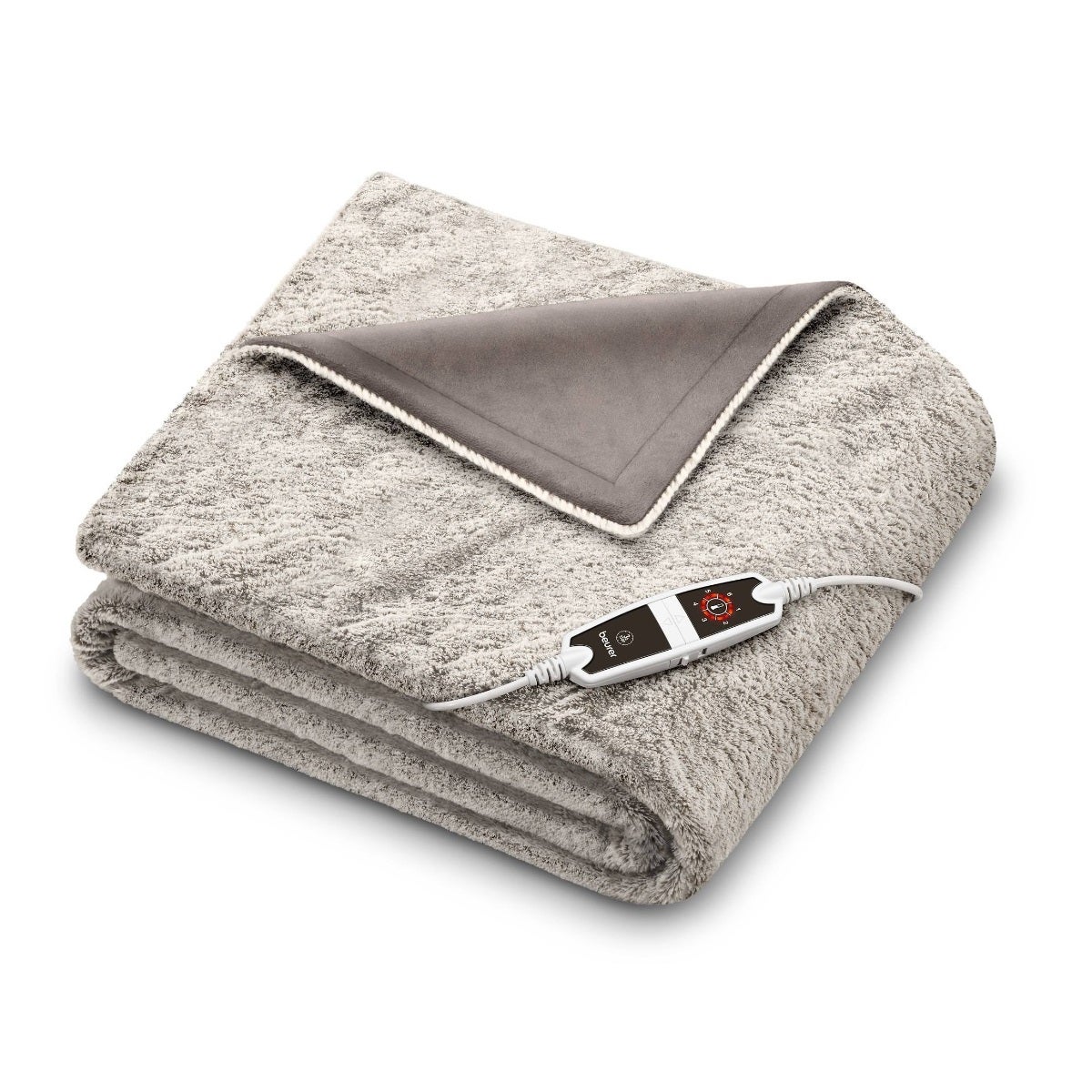 Navaris Coperta Termica Matrimoniale 180x130cm - Termocoperta Elettrica 3 Livelli Riscaldamento - Scaldaletto Spegnimento Automatico - Bianco/Grigio - Foto 9