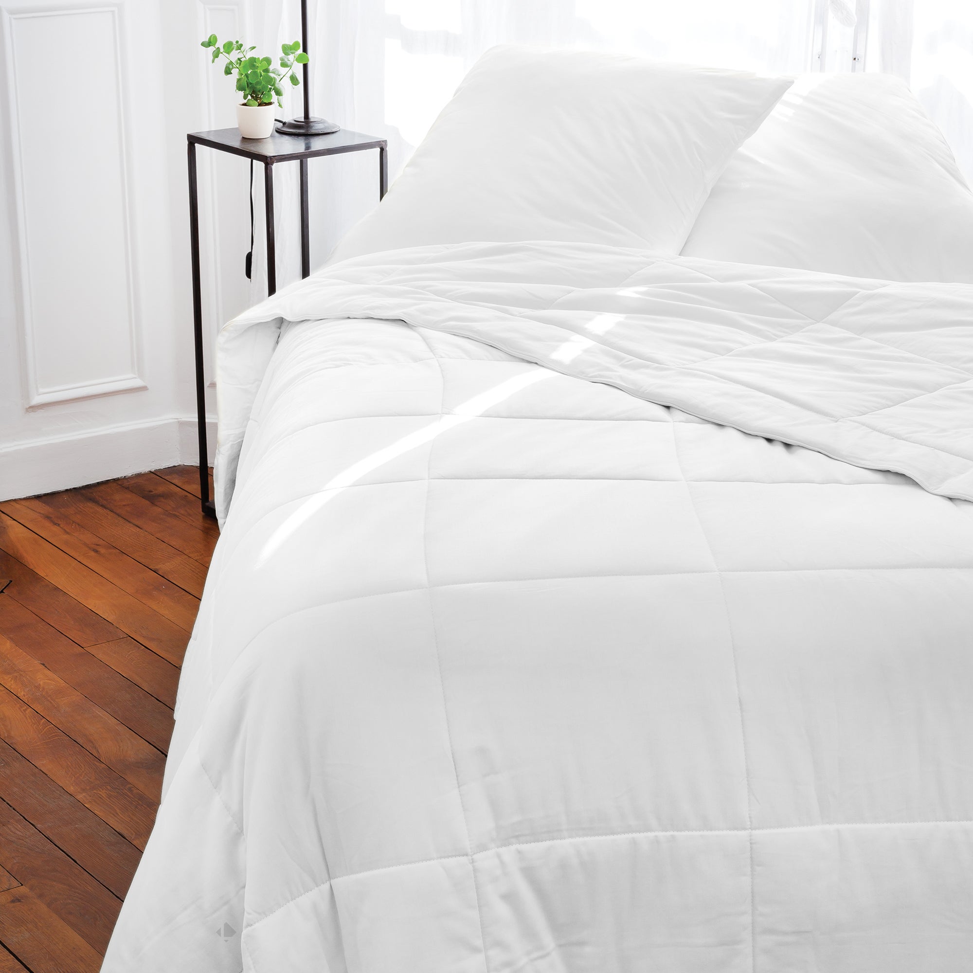 Couette D'été, Imprimé Couvre Lit Réversible 100% Coton Lavé, Couette 1