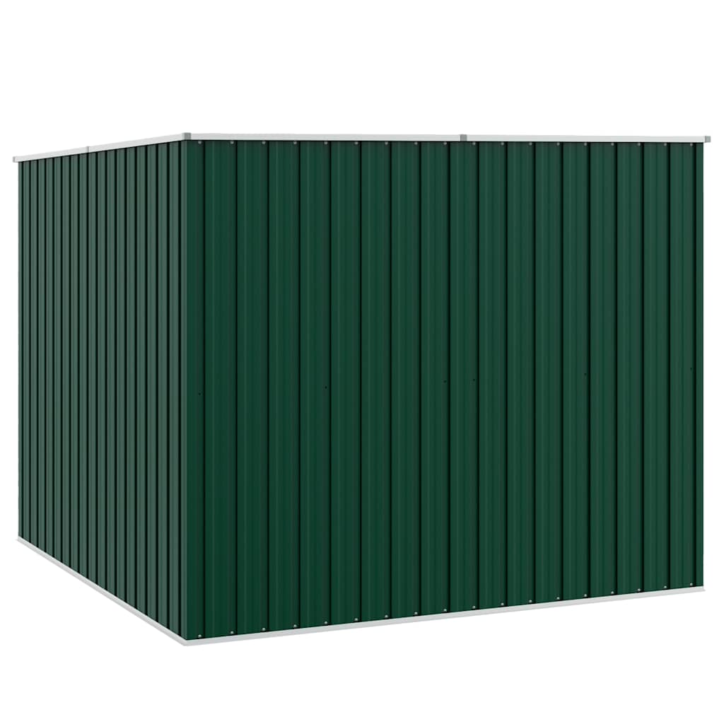 Abris de Jardin acier galvanisé 195x198x159 cm grand rangement outils jardin mobilier, portes doubles toit incliné pour terrasse extérieur - 8