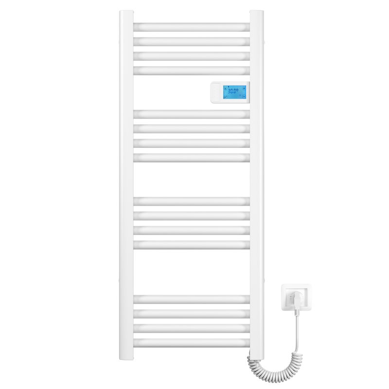 EMKE Grzejnik elektryczny łazienkowy 300W 96x40 cm Biały z termostatem, funkcją Antybakteryjną