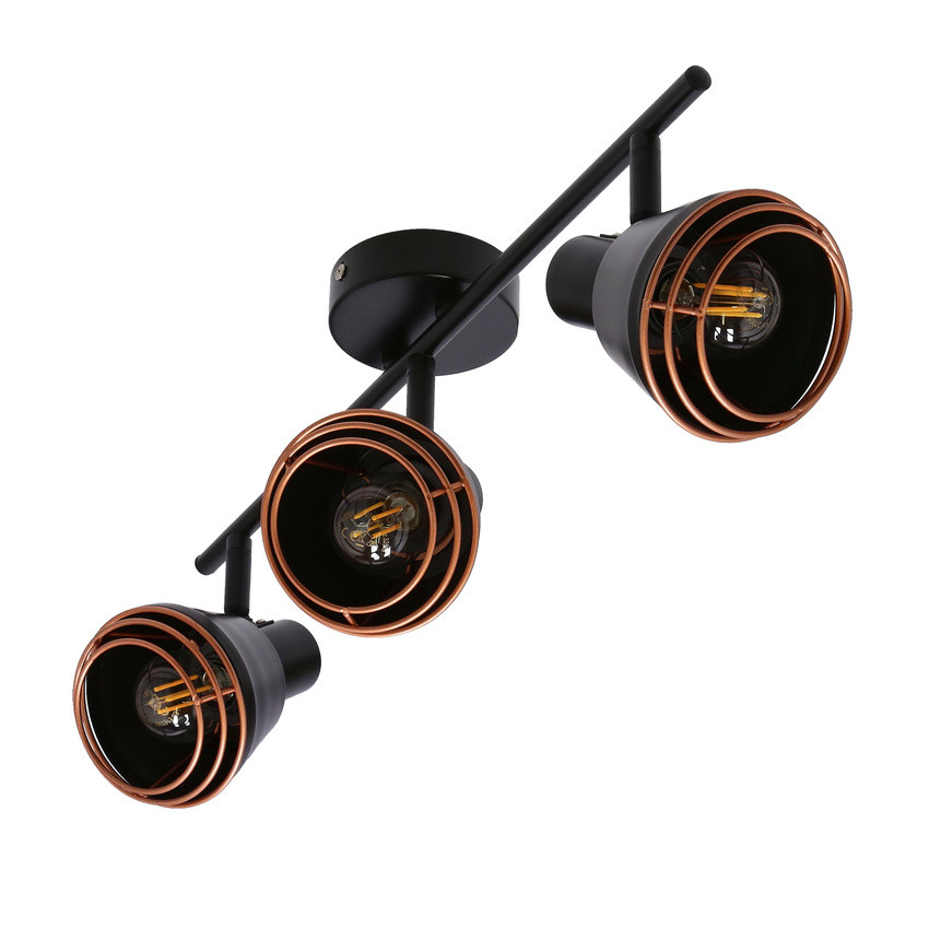 Lampa sufitowa wisząca Neria czarno-miedziana 3xE14x40W wym: 15 x 18 cm metal Candellux - 6