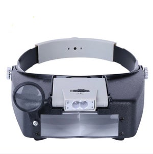 OBOVO 4X Loupe Avec Lumière Et Support, Lampe De Bureau Grossissante à