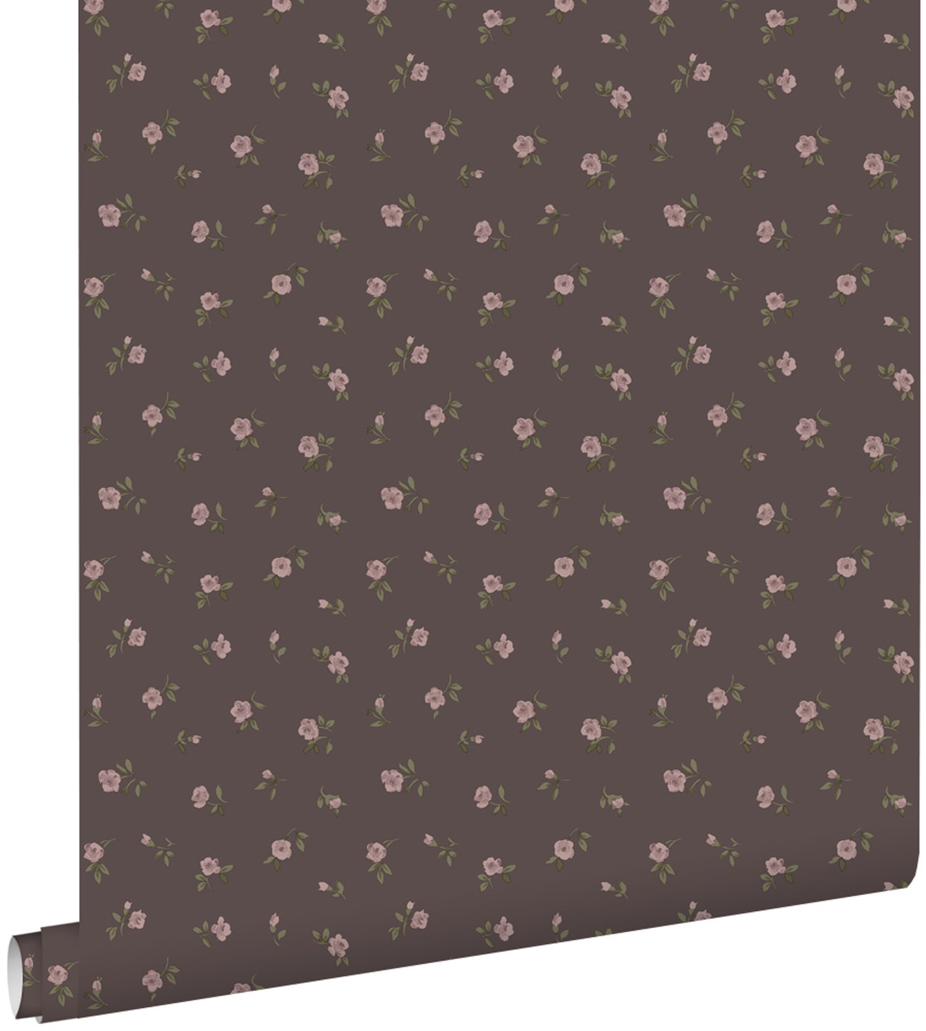 Tapeta zabytkowe kwiaty fioletowego mauve - 50 x 900 cm - ESTAHOME