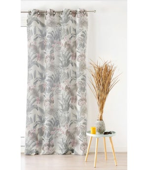 Stores Passe-tringle Atout Ciel - Paire 60x90cm Gris - Coton Polyester Imprimé Cœurs
