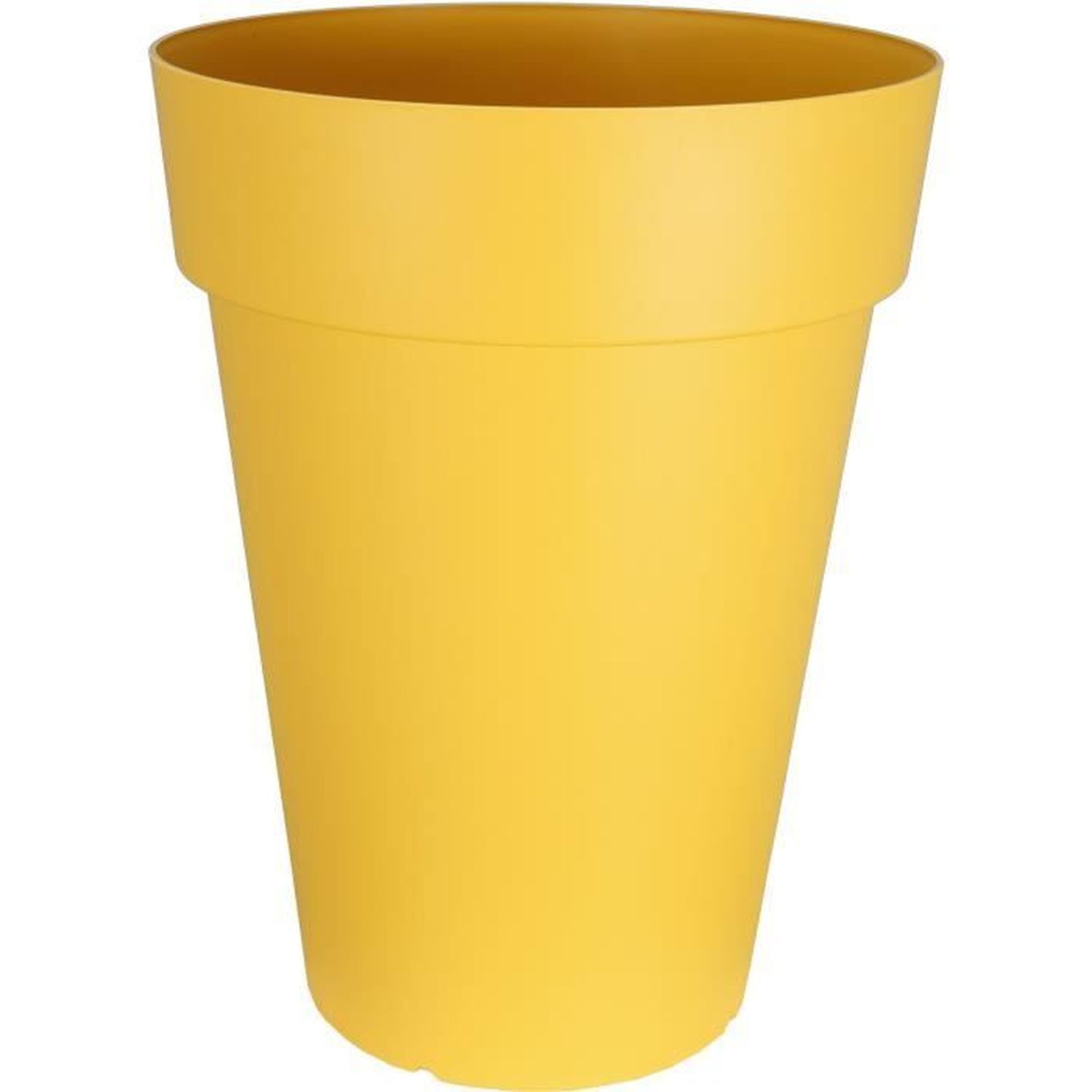 Bac à fleurs jaune en plastique SOLEILLA HAUT - Hauteur 66 cm - RISS - 2